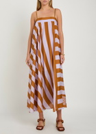 Zimmermann Indra Striped Silk Maxi Dress Lilac