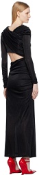 MSGM Black Cutout Maxi Dress
