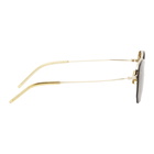 Saint Laurent Gold and Brown SL 422 Sunglasses