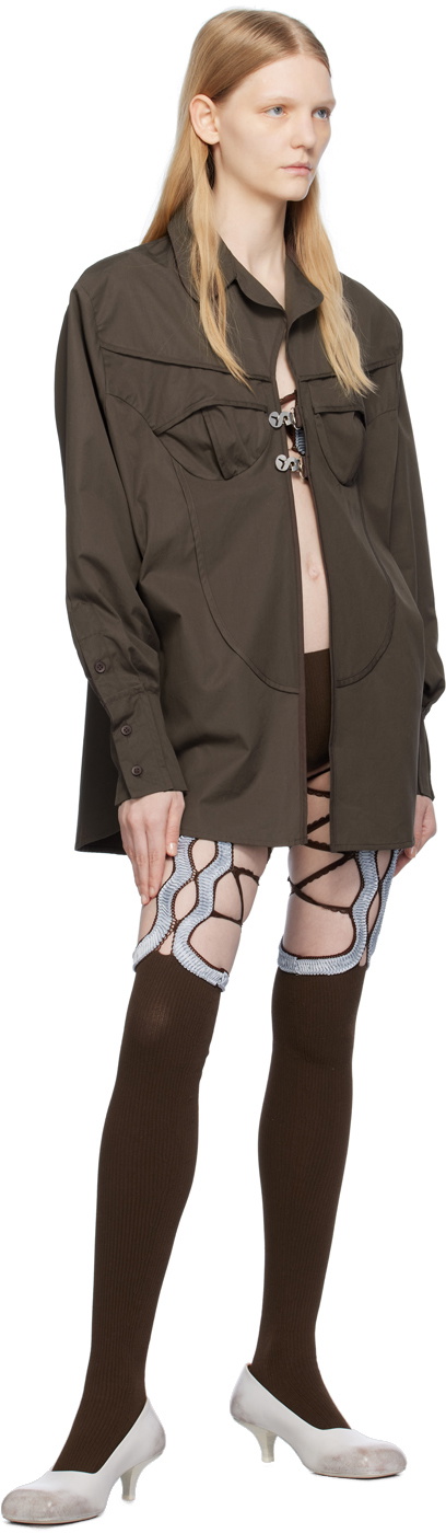 Sinéad O’Dwyer Brown Clasp Shirt