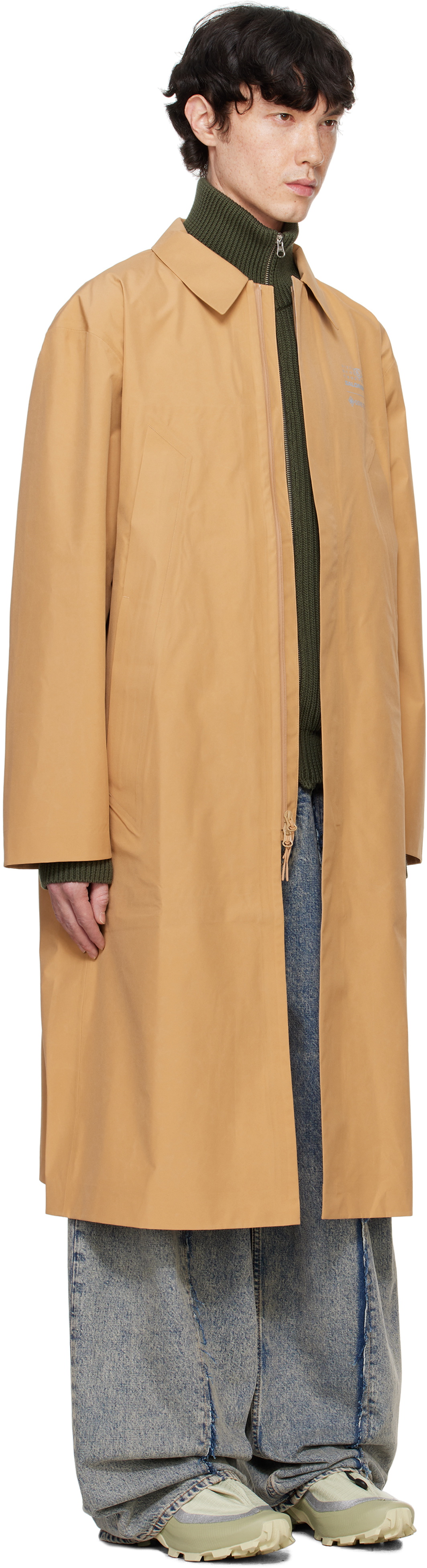 MM6 Maison Margiela Tan Salomon Edition Outerwear Trench Coat
