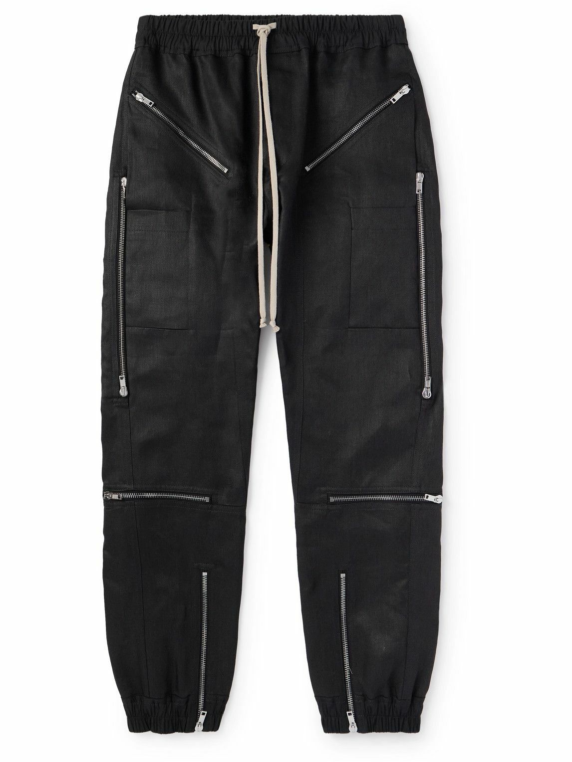 Rick Owens - Tapered Zip-Detailed Linen-Canvas Cargo