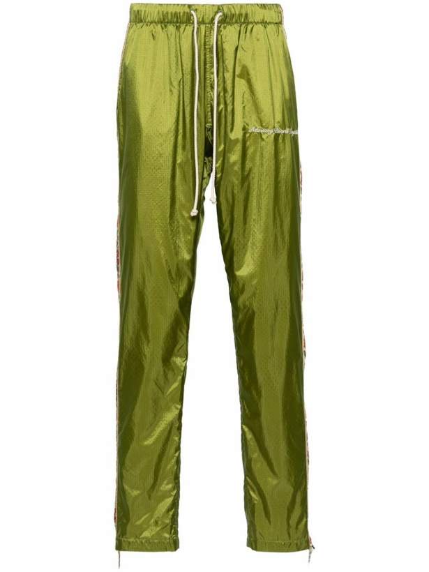 Photo: Advisory Board Crystals Green Side Stripe Detailing Chiffon Effect Track Pants