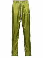 Advisory Board Crystals Green Side Stripe Detailing Chiffon Effect Track Pants