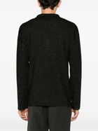 Nanushka Black Torben Ribbed Knit Cardigan
