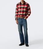 RRL Padded plaid wool twill overshirt