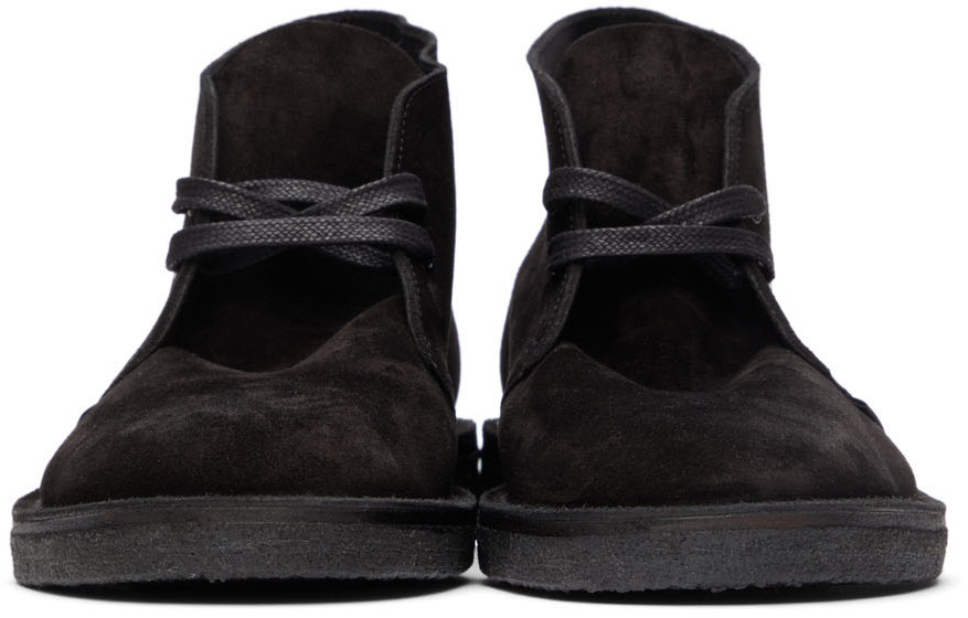 Comme des Garçons Homme Black Suede Desert Boots Comme des Garcons