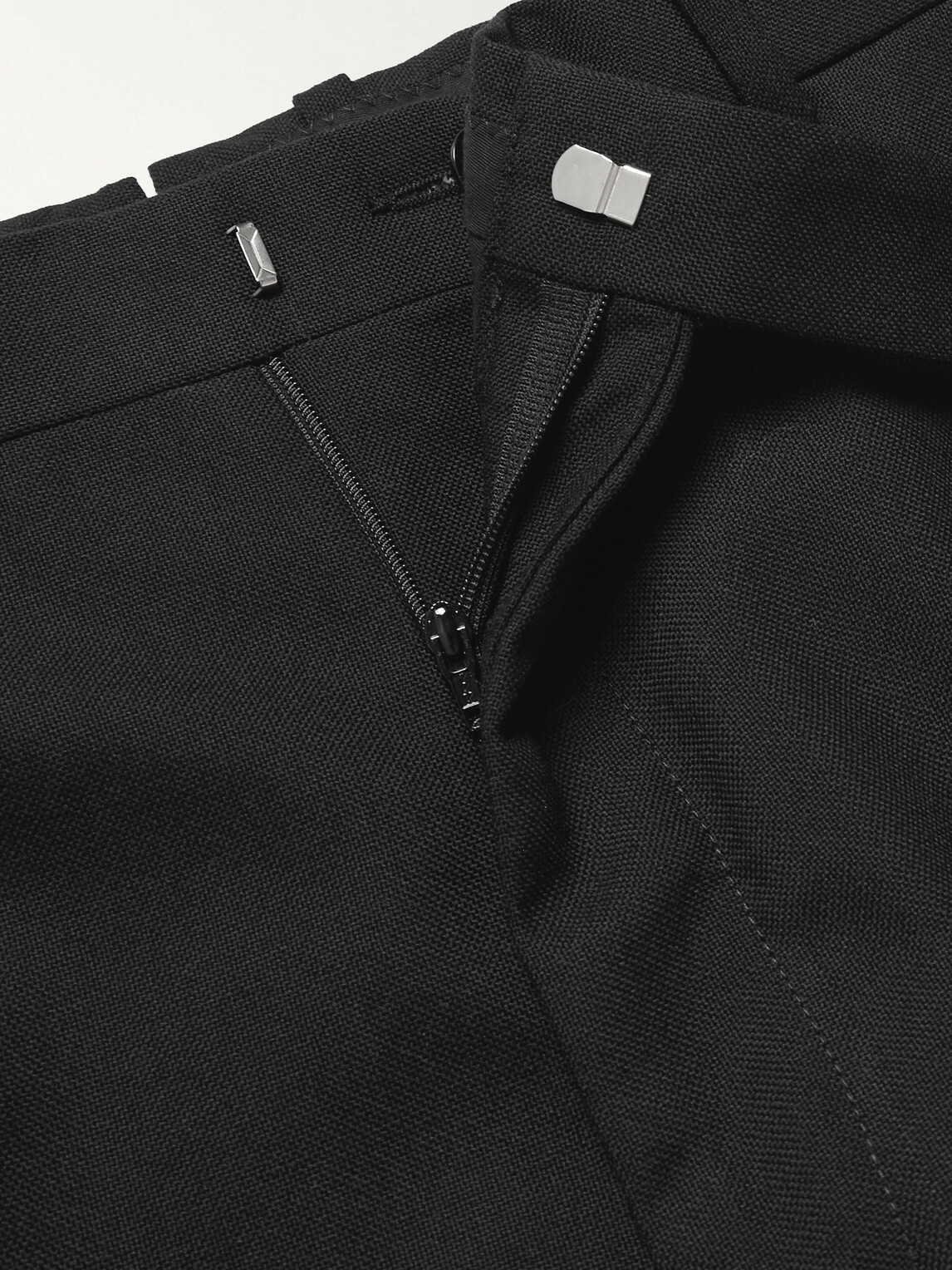 Husbands - Wide-Leg Linen Suit Trousers - Black