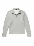 James Perse - Cozy Cotton-Blend Jersey Half-Zip Sweatshirt - Gray