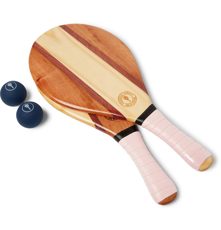 Photo: Frescobol Carioca - Trancoso Wooden Beach Bat and Ball Set - Pink