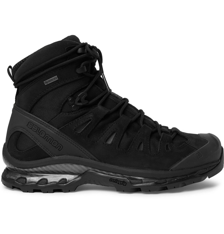 Photo: Salomon - Quest 4D GTX Advanced Rubber-Trimmed Suede and GORE-TEX Hiking Boots - Black