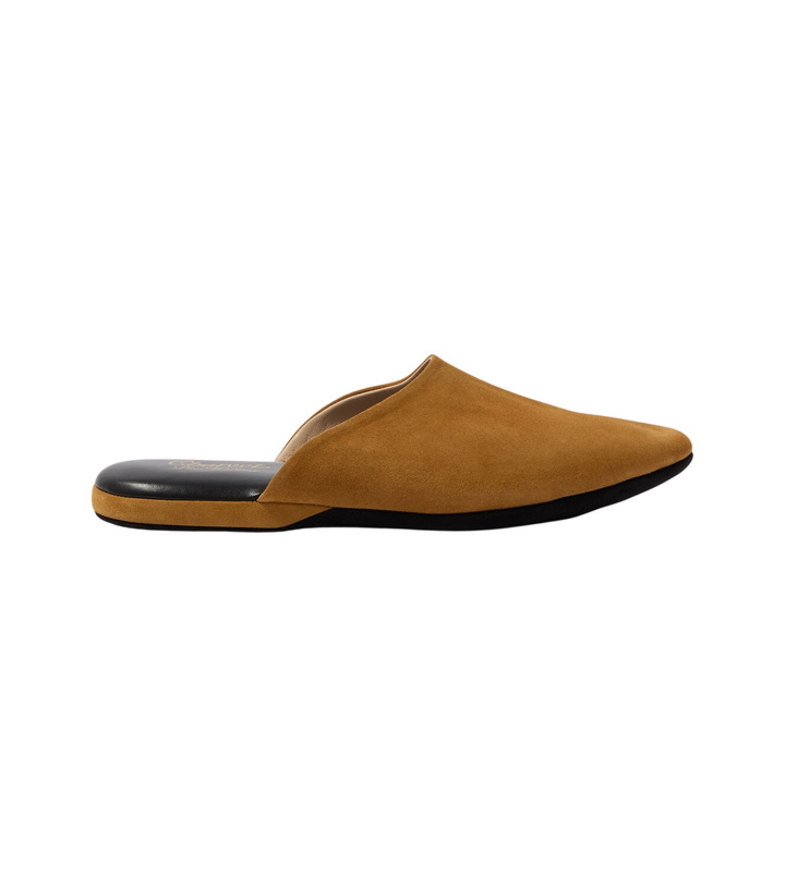 Photo: Charvet Leather-lined suede slippers