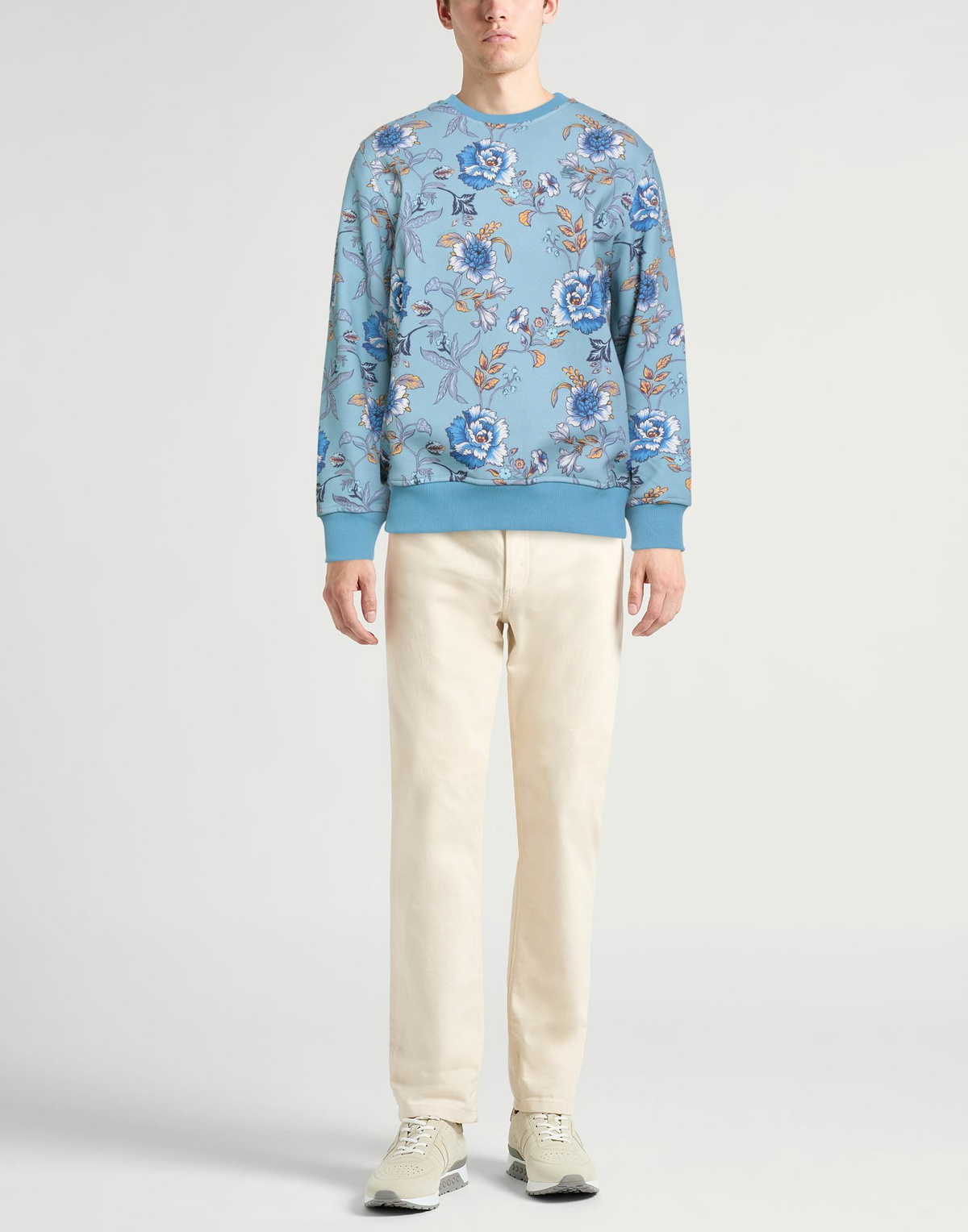 Etro Mens Sweatshirt Sky in Blue