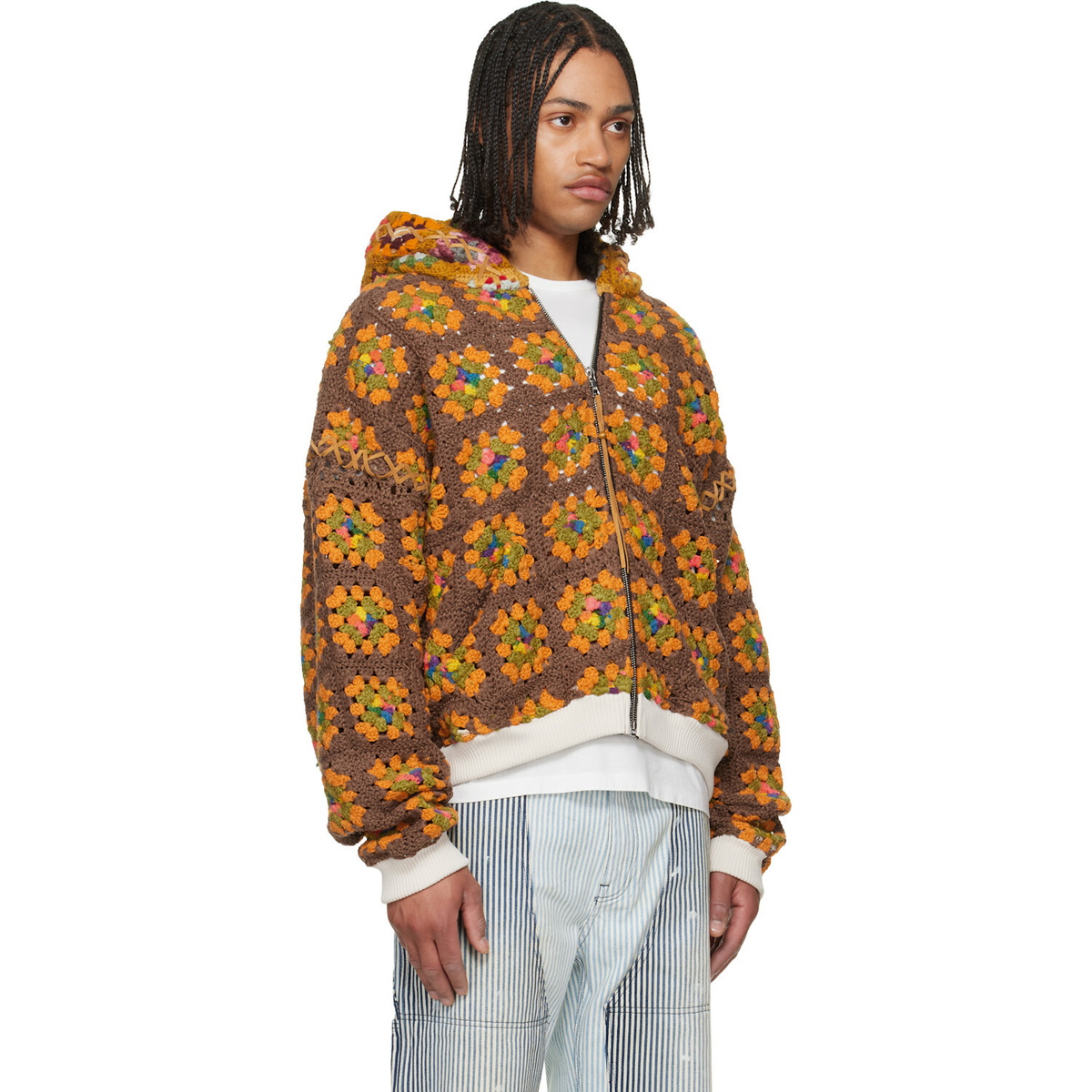 COÛT DE LA LIBERTÉ Multicolor Lydia 'One Of A Kind' Square Flower Hoodie