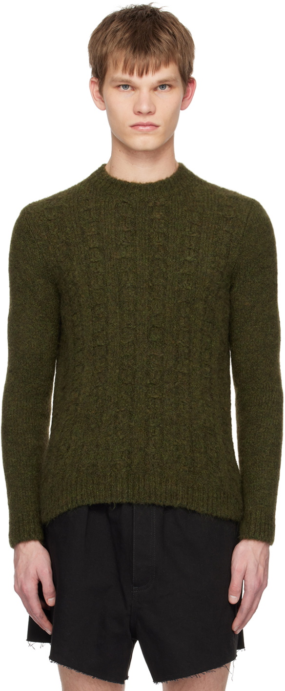 Raf Simons Green Crewneck Sweater