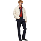 Acne Studios White Ribbed Blouson Jacket