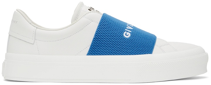 Photo: Givenchy White & Blue City Sport Sneakers