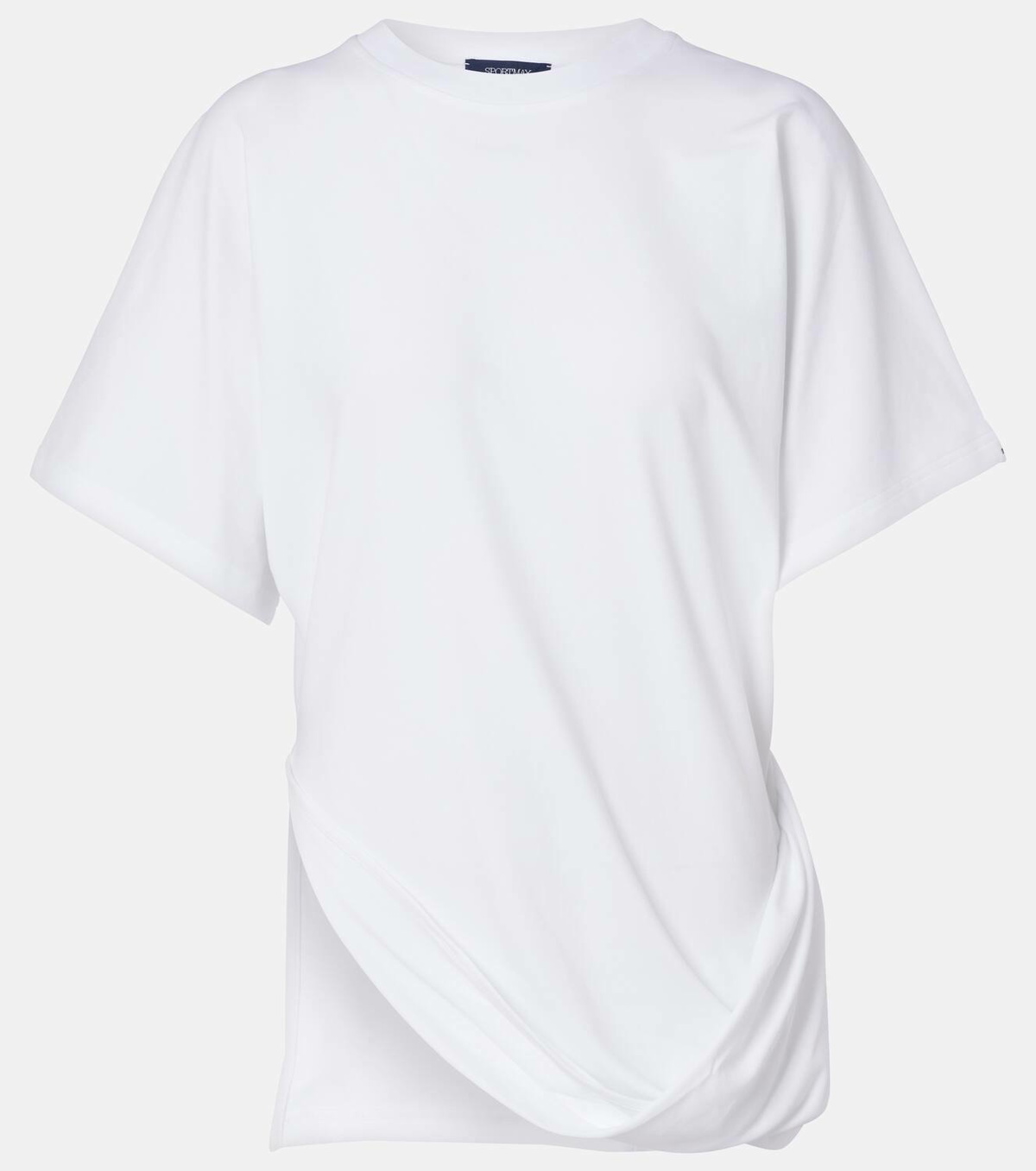 Sportmax Keras asymmetric cotton-blend T-shirt