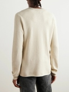 Rag & Bone - Dexter Honeycomb-Knit Organic Cotton Henley T-Shirt - Neutrals