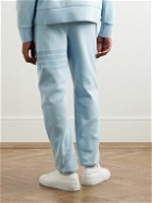 Thom Browne - Tapered Striped Cotton-Jersey Sweatpants - Blue