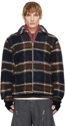 Holzweiler Brown Elix Check Fleece Jacket