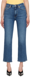 Re/Done Blue 70s Crop Boot Jeans