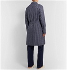 Oliver Spencer Loungewear - Cannington Gingham Cotton Robe - Blue