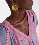 Velvet Zoelle embroidered cotton minidress