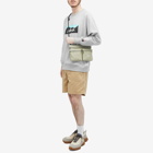 Nanga Men's Eco Hybrid Box Logo Sweatshirt in Light Grey/Turquoise