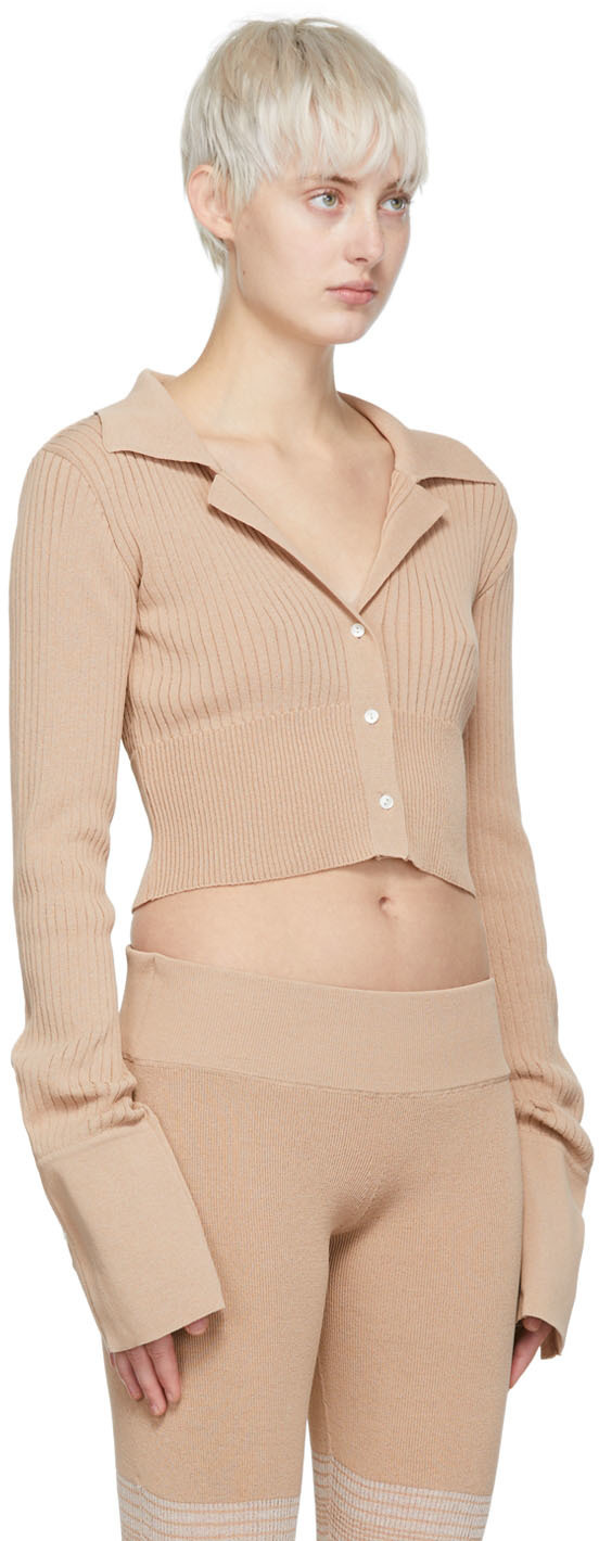 determ; Beige Polyester Cardigan