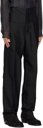 Dries Van Noten Black Creased Trousers