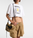Balenciaga Le City Small raffia basket bag