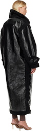Ottolinger Black Oversized Split Faux-Shearling Coat