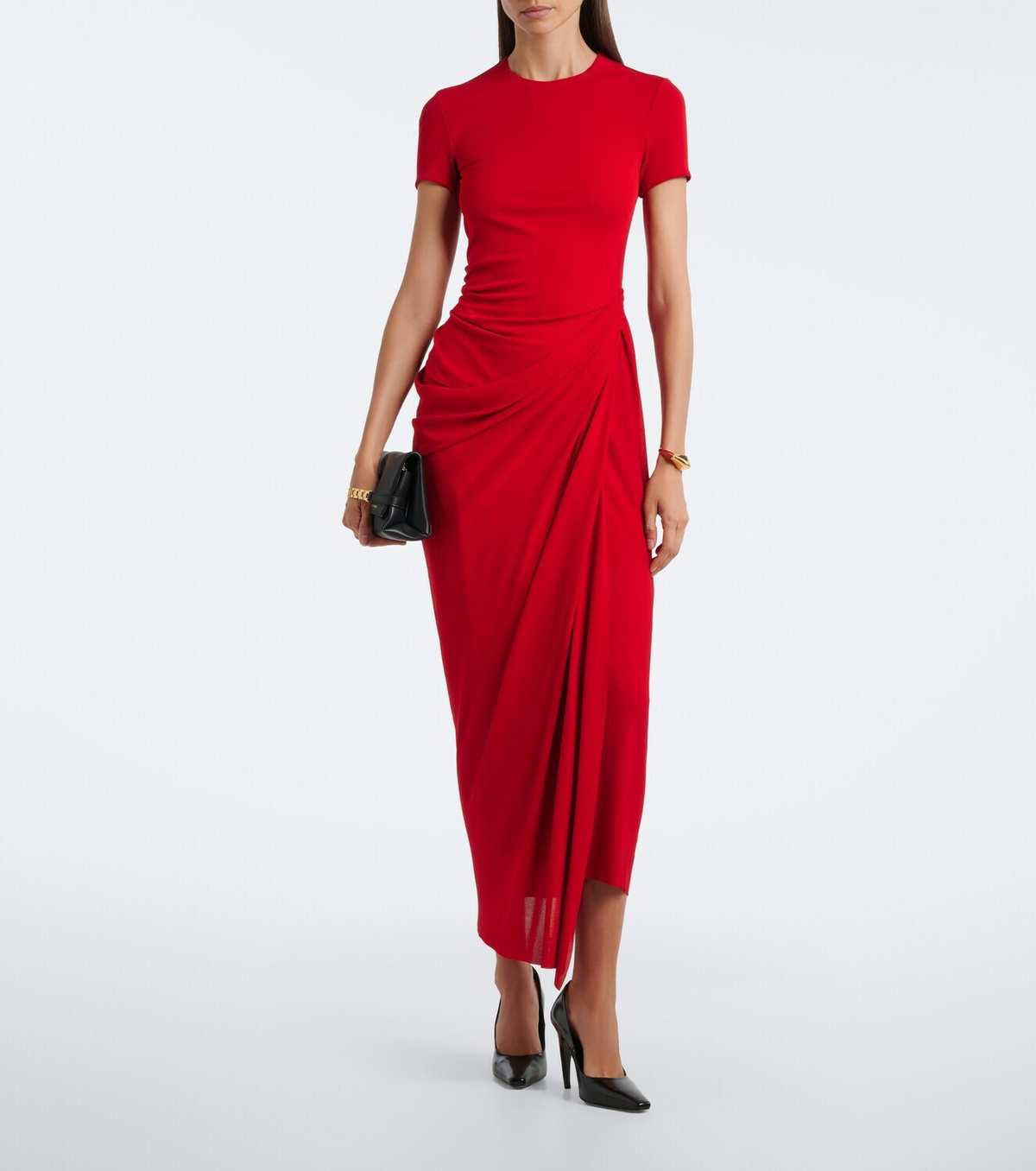 Erdem Draped jersey maxi dress