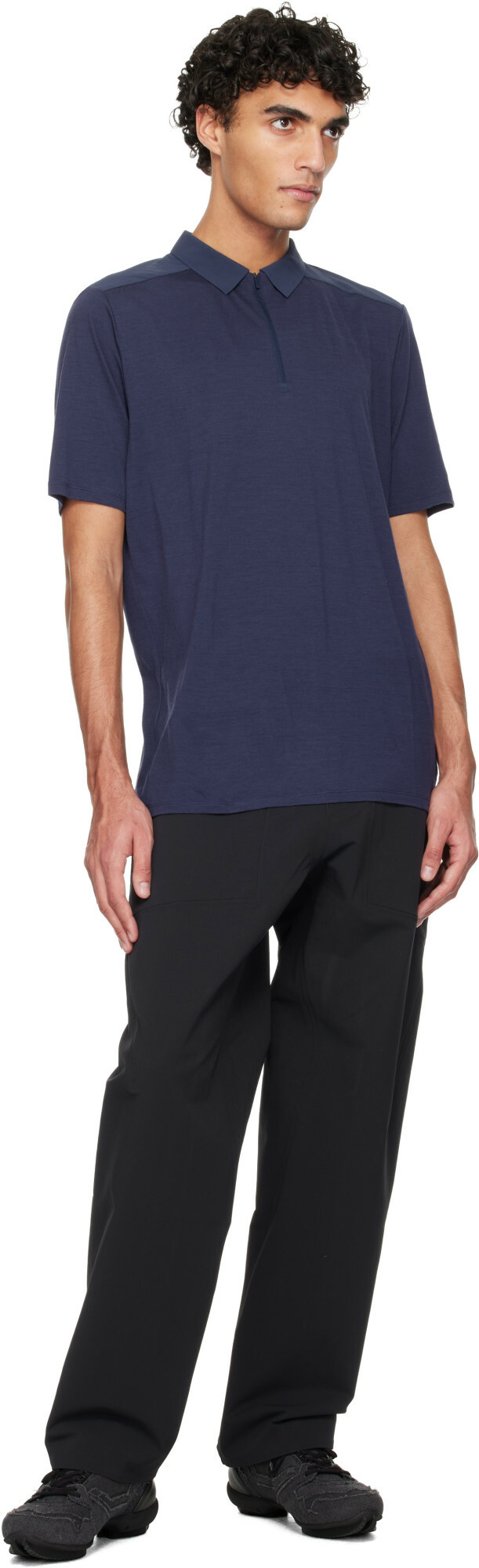 Veilance Navy Frame SS Polo