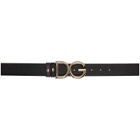 Dolce and Gabbana Reversible Black DG Logo Belt