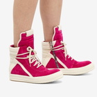 Rick Owens Women's Geobasket Sneakers in Fuschia/Milk