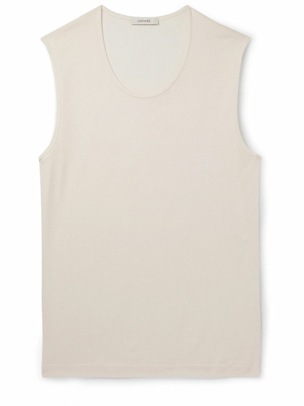Photo: Lemaire - Ribbed Cotton-Jersey Tank Top - Neutrals