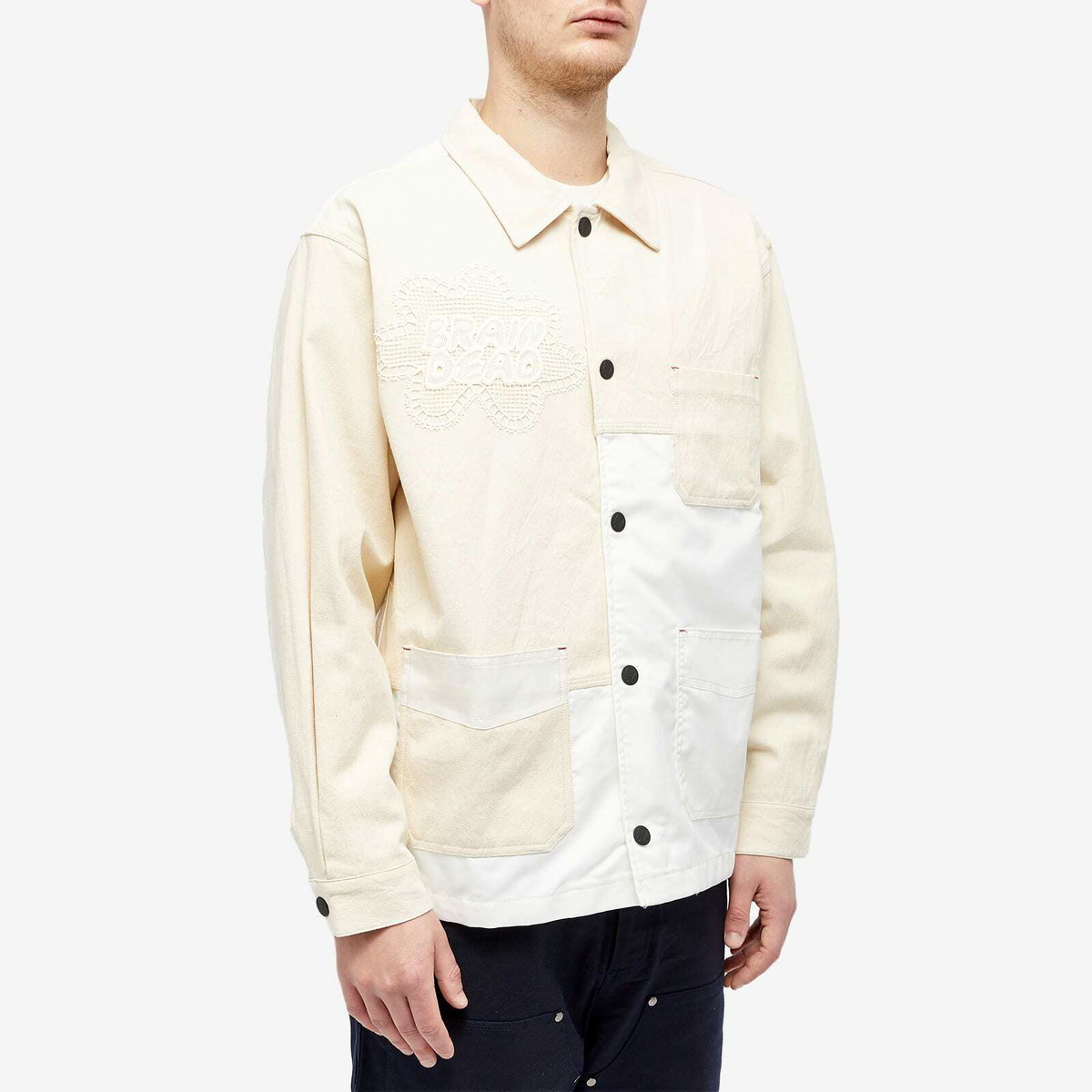 Doiley Jacket Brain Dead Men's Doily Chore Jacket in Natural Brain Dead