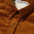 Acne Studios Men's Spartan Cord Button Down Shirt in Almond Brown