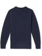 Howlin' - Cortez Ribbed Wool-Blend Bouclé Sweater - Blue