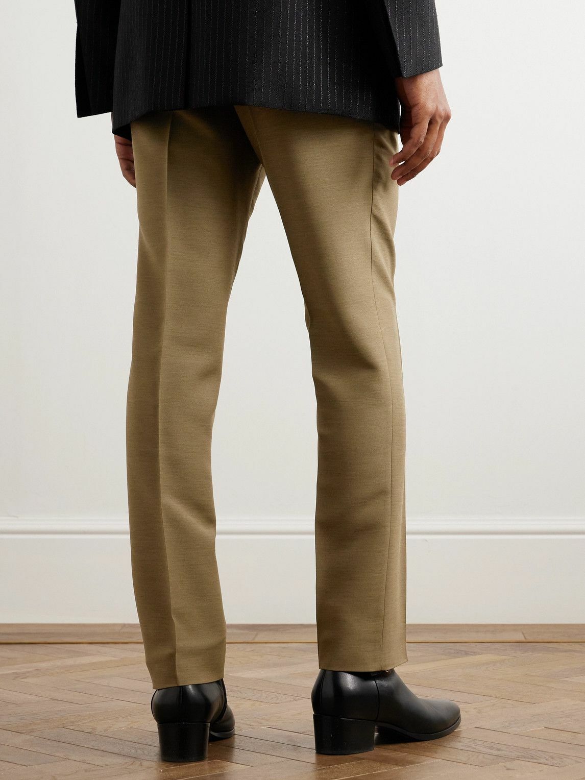 TOM FORD - Straight-Leg Twill Trousers - Green TOM FORD