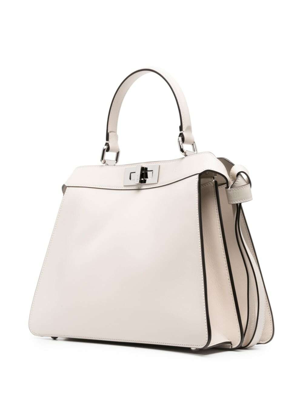 Fendi Women 'Peekaboo Iseeu Medium' Grey Handbag With 646 Hand-Sewn Topstitches Woman