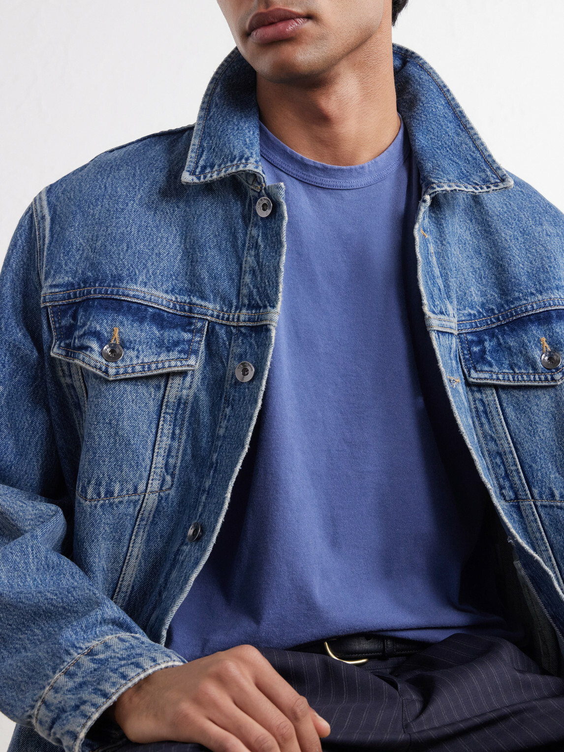 James Perse - Cotton-Jersey T-Shirt - Blue