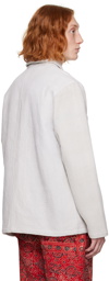 Karu Research Off-White Embroidered Chore Jacket