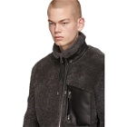 Loewe Grey and Black Shearling Jacket