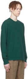 Noah Green Cotton Long Sleeve T-Shirt