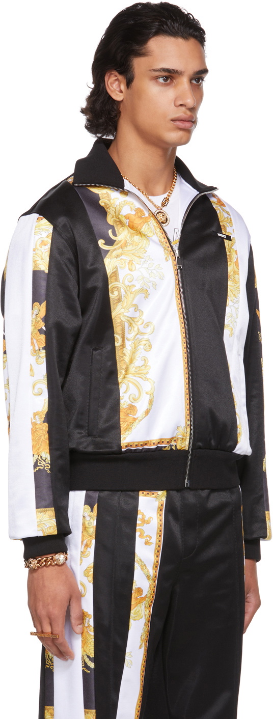 Versace Black Jersey Medusa Renaissance Jacket Versace