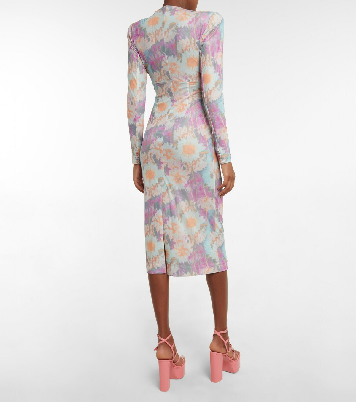 Rotate Birger Christensen Heather floral ruched midi dress ROTATE ...