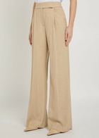 Veronica Beard Marbeau Wide-leg Trousers Khaki